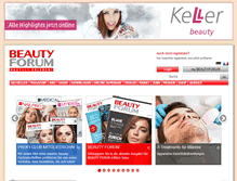 Tablet Screenshot of beauty-forum.ch